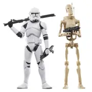 Star Wars The Black Series Clone Trooper and Battle Droid Action Figures Set