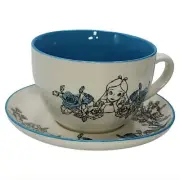 Alice in Wonderland Ceramic Teacup and Saucer Set 16oz Disney
