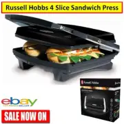 Russell Hobbs Cafe 4 Slice Sandwich Maker Toastie Jaffle Press Toaster Flat Gril