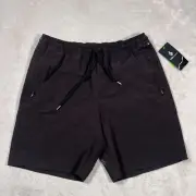 Volcom Shorts Mens Medium Black Hybrid Pull On Lightweight Mobility Wrecpack NEW