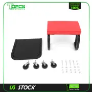 Padded Shop Seat Garage Stool Creeper Rolling Work Chair Mechanic Tool Tray
