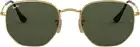 Ray-Ban Sunglasses RB3548N Hexagonal Flat Gold Frame Green Classic Lens 54mm