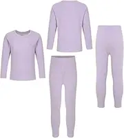 [iiniim] Thermal Underwear for Boys Girls Fleece Lined Long Johns Set 2-Piece Base Layer Set Sleepwear Homewear