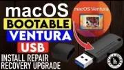 Bootable MacOS Ventura USB Service Install Recovery Upgrade + Guide