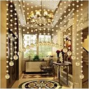 Hanging Room Divider, Hanging Room Divider Crystal Beaded Curtain,Doorways Arched Hanging Beads,Home Decor Door String Curtains,Room Screen Divider,Multiple Sizes,Customizable