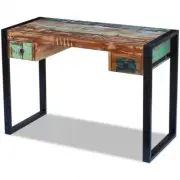 Desk Steel Frame Solid Reclaimed Wood Top Vintage Style Sideboard Console Table