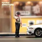 1/43 Minatures Figure US Uniform Police Scene Doll For Cars Vehicles Model Toy