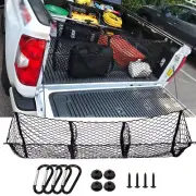 For Toyota Tundra Tacoma SR5 Trunk Bed Cargo Net 3 Pocket Mesh Storage Organizer