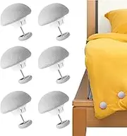 Duvet Cover Clips | 6X Small Comforter Tightener Pin | Multi-Functional, Portable Sheet Fixed Clamp for Thick Fabrics, Quilts, Back Cushions