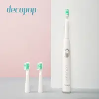 在飛比找momo購物網優惠-【decopop】極淨鑽白音波電動牙刷 杜邦刷毛刷頭2支入(