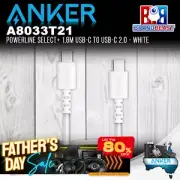 Anker A8033T21 PowerLine Select+ 1.8m USB-C to USB-C 2.0 - White