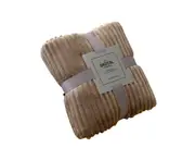 Skin-friendly Soft Throw Blanket Polyester Air Conditioned Blanket for Sofa - Dark Coffee