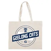 Geelong Cats AFL Canvas Tote Carry Shopping Grocery Bag