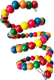 Sosoport 1pc Rotating Parrot Ladder Parrots Bite Toy Small Bird Toys Developmental Toys Parrot Hanging Toy Parrot Swing Hammock Bird Swings Ladder Twerking Toys Bird Educational Toy Metal