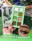 Sheglam SAGE PLEASE Eyeshadow Palette Green 8 Shades Matte Shimmer Metallic New