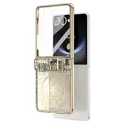 For Samsung Galaxy Z Flip7 5G Case Mechanical Legend Electroplating PC Phone Cover with Rear Screen Multicolor Gold