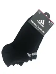 New adidas Women's Superlite Aeroready No Show Socks 6 Pairs Black