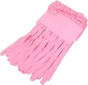 minkissy 100pcs Medical Wristband Touch Dispenser Keychain Sweatbands Holder Tape Notepad Inflatable Lanyard Labels Bearing Reminder Masking Erase Non Reusable Alert Beverage Phone Pink
