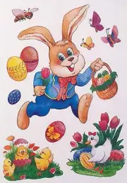 PMU Easter Removable Window Decals Party Decoration