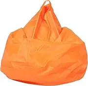 GETAJGHSD Cozy Orange Bean Bag Chair Fabric Lazy Sofa Cover Only Washable Replacement for Beanbags Easy to Clean for Relaxing Spaces