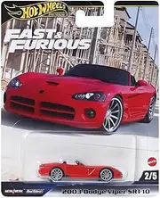 Hot Wheels JBL85 Fast and Furious '03 Dodge Viper SRT10 Vehicle Toy Mini Car 3 Years Old and Up Red