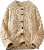 [Mkjuuior] Winter Fleece Cardigan Lazy Casual Loose Top Long Sleeve Sweater Men's Cardigan