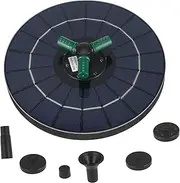 Sosoport Solar Birdbath Fountain Solar Panel Water Pump RGB Lights Auto Off Multi-Adjustable Heads for Garden Pool Yard