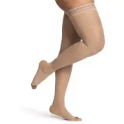 Dynaven Sheer Women's Thigh High 20-30 mmHg, Open Toe Compression Support
