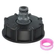 IBC Tote Hose Adapter, 1/2" Hose Fitting Black for Garden, Kitchen 1 Pcs