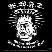 W.W.F.D. What Would Frankenstein Do Funny Monster Kid Boris Karloff Shirt NFT047