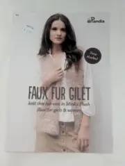 Panda 810 Faux Fur Gilet Knitting Patterns in Minky Plush