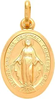 [Alexander Castle] 9ct Gold Miraculous Medal Madonna Pendant in Jewellery Presentation Box