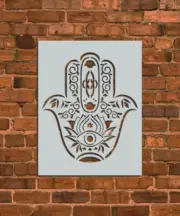 Fatima Hamsa Hand Stencil