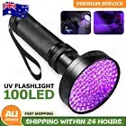 100 LED UV Flashlight Torch Light Lamp Ultraviolet Blacklight Aluminum 395 nM A