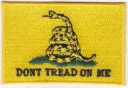 Don't Tread on Me Embroidered Patches 3"x2" iron-on