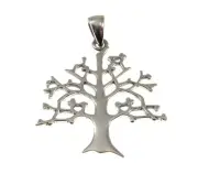 Handcrafted Solid 925 Sterling Silver Cut Out Tree of Life Yggdrasil Pendant