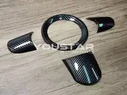 US STOCK 4X CARBON EFFECT 3 SPOKE STEERING WHEEL COVERS for MINI R50 R52 R53 JCW (for: Mini)