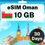 eSIM Oman - 10 GB - 30 Days - Travel eSIM | QR code activation