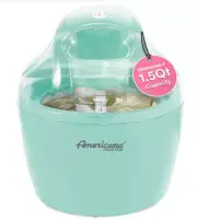 Americana 1.5Qt Electric Ice Cream Maker, Frozen Yogurt, Sorbet, Gelato, Mint