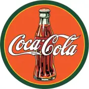 Tin Signs Coke Round Bottle 30s Bottle & Logo Retro Reproduced From Authentic Ad