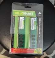 Corsair 2 GB DIMM 667 MHz DDR2 SDRAM Memory (VS2GBKIT667D2) New