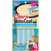 Inaba Churu Skin & Coat Tuna With Scallop 56g - 4pk