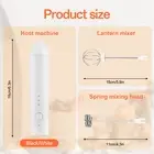 H Electric Milk Frother Rechargeable Handheld Foam Maker 3 Levels Speed Adjusta