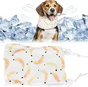 Cool Dog Collar Adjustable Dogs Cooling Collar Summer Ice Scarf Cooling Neck Collar for Outdoor Walking (S Banana)