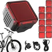 Cycling Tail Light, Bright Riding Lamp, Waterproof Brake Sensing, Rechargeable Battery, Compact Size, Red Color, Excellent for Mountain, Road, Night Cycling, Men and Women