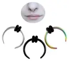 Stainless Steel Septum Ring 1.2mm 1.6mm Pierced Nose Ring Daith Septum Piercing