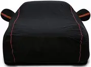 Car Cover Compatible with Nissan March(Micra) 2013-2018, Waterproof Outdoor Custom Fit Car Tarpaulin All Weather Vehicle Covers with Windproof Straps Full Coverage Dust Sun Snow Rain Protection