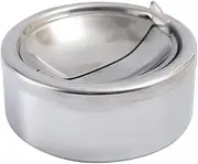 Ashtray with Lid Stainless Steel Outdoor Ashtray Thickened Ash Tray Ashtray for Outside Patio Smell Proof Smokeless Ashtray Cigar Ashtray for Business Gift-