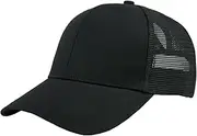 [FREEBIRD99] Ponycap Messy High Bun Ponytail Baseball Cap Adjustable Mesh Trucker Hat for Women