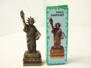 Vtg Diecast Brass Figural Pencil Sharpener Statue Of Liberty NY 1980s NOS Box FS